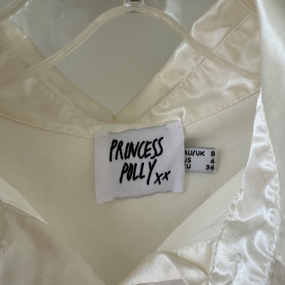 PRINCESS POLLY 90210 Satin Shirt Mini Dress - Picture 9 of 9